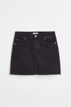 H & M - Denim Skirt - Black