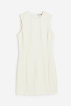 H & M - Sleeveless Boucl Dress - White