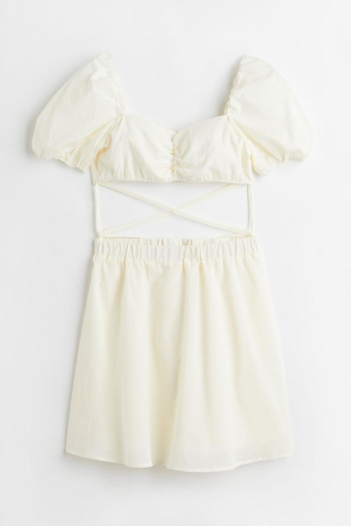 H & M - Two-piece Tie-detail Dress - White