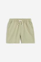 H & M - Crinkled Cotton Shorts - Green