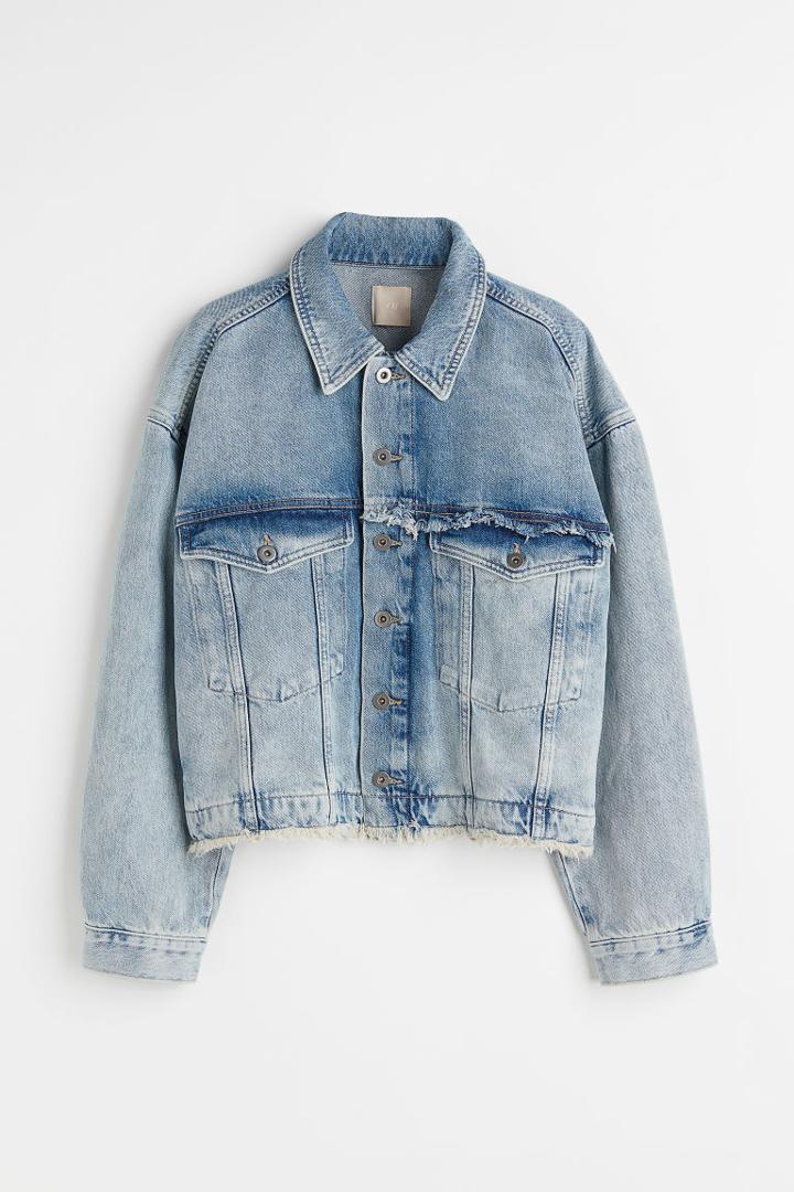H & M - Boxy Denim Jacket - Blue