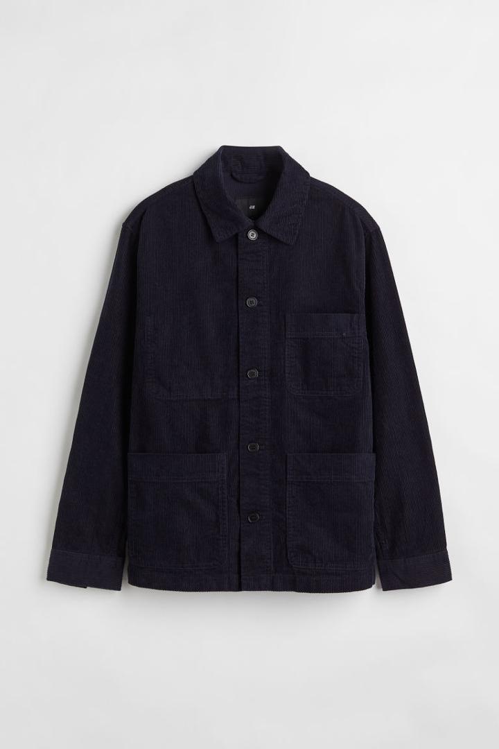 H & M - Corduroy Shirt Jacket - Blue