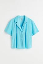 H & M - Terry Resort Shirt - Turquoise