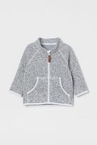 H & M - Knit Fleece Jacket - Gray