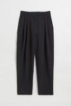 H & M - Linen-blend Dress Pants - Black