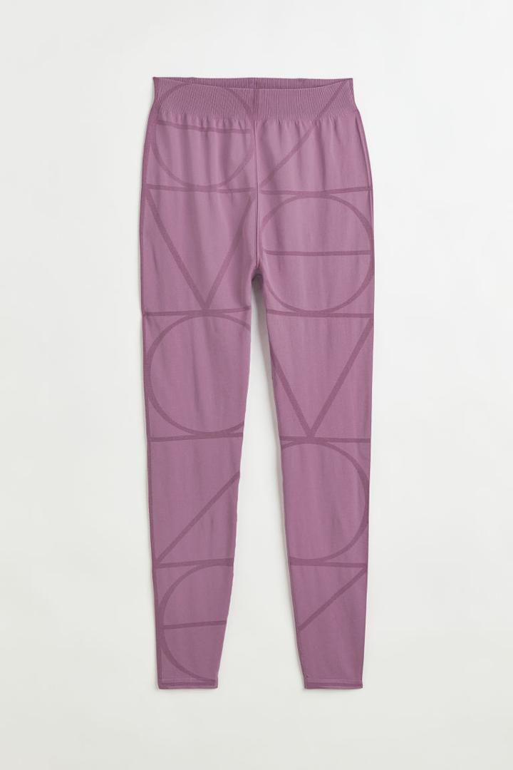 H & M - H & M+ Seamless Sports Leggings - Purple