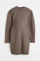 H & M - Mama Rib-knit Dress - Gray