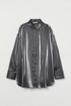 H & M - Shimmery Blouse - Gray