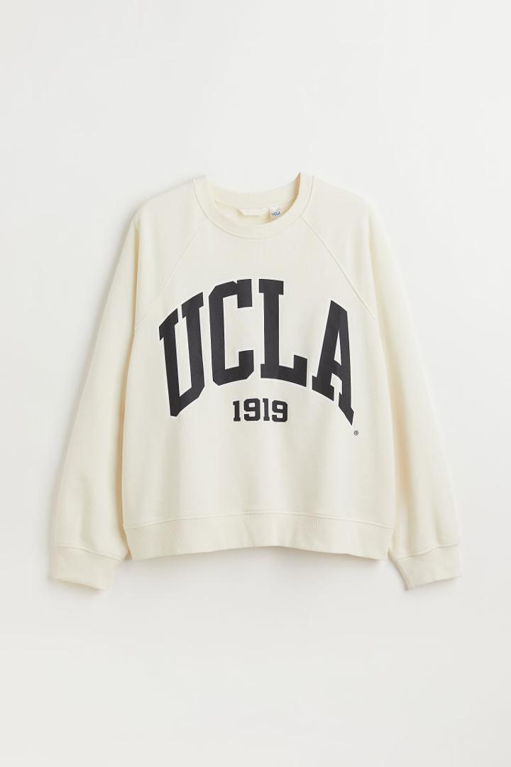 H & M - H & M+ Sweatshirt With Motif - White