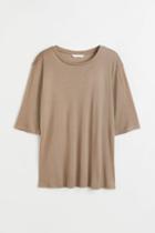 H & M - H & M+ Lyocell T-shirt - Brown