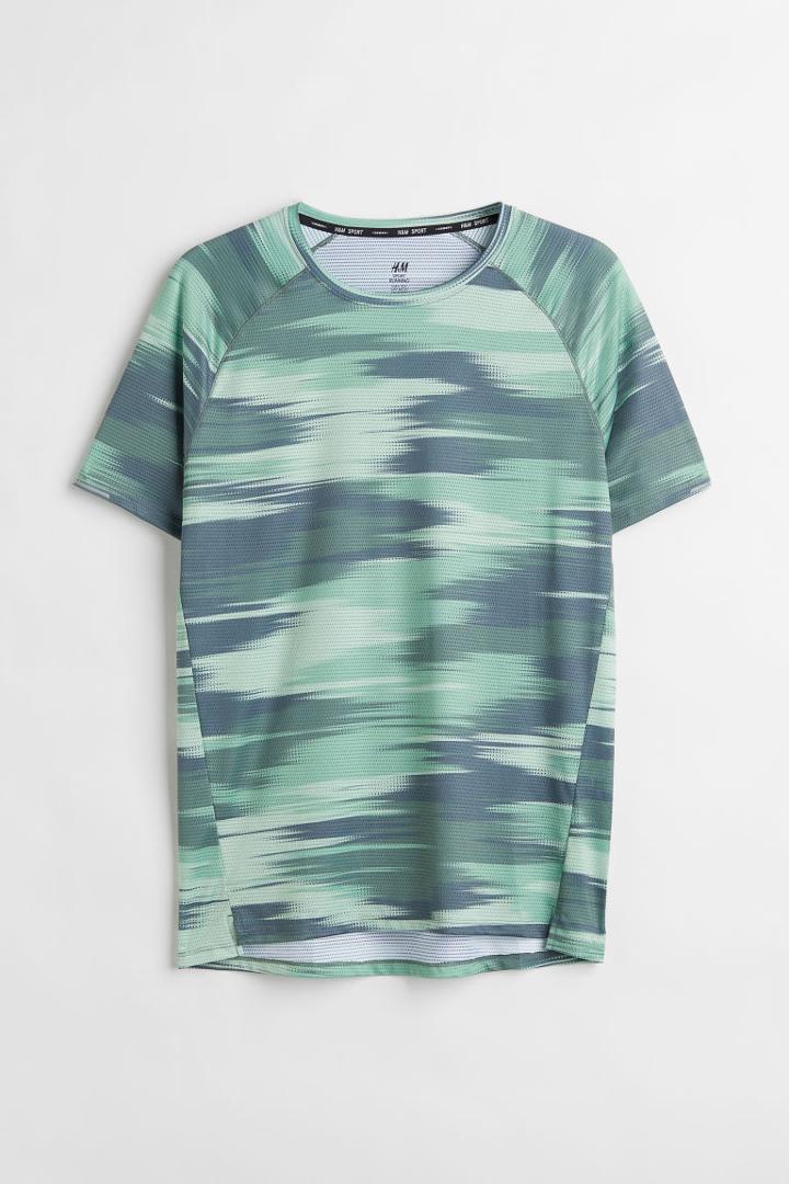 H & M - Regular Fit Running Shirt - Green