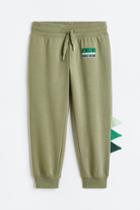 H & M - Joggers With Appliqus - Green
