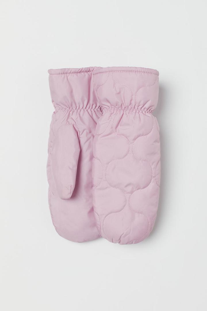 H & M - Padded Mittens - Pink