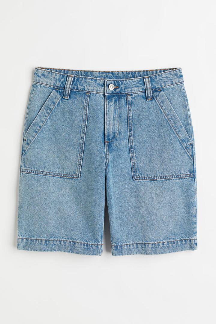 H & M - Low Waist Cargo Shorts - Blue