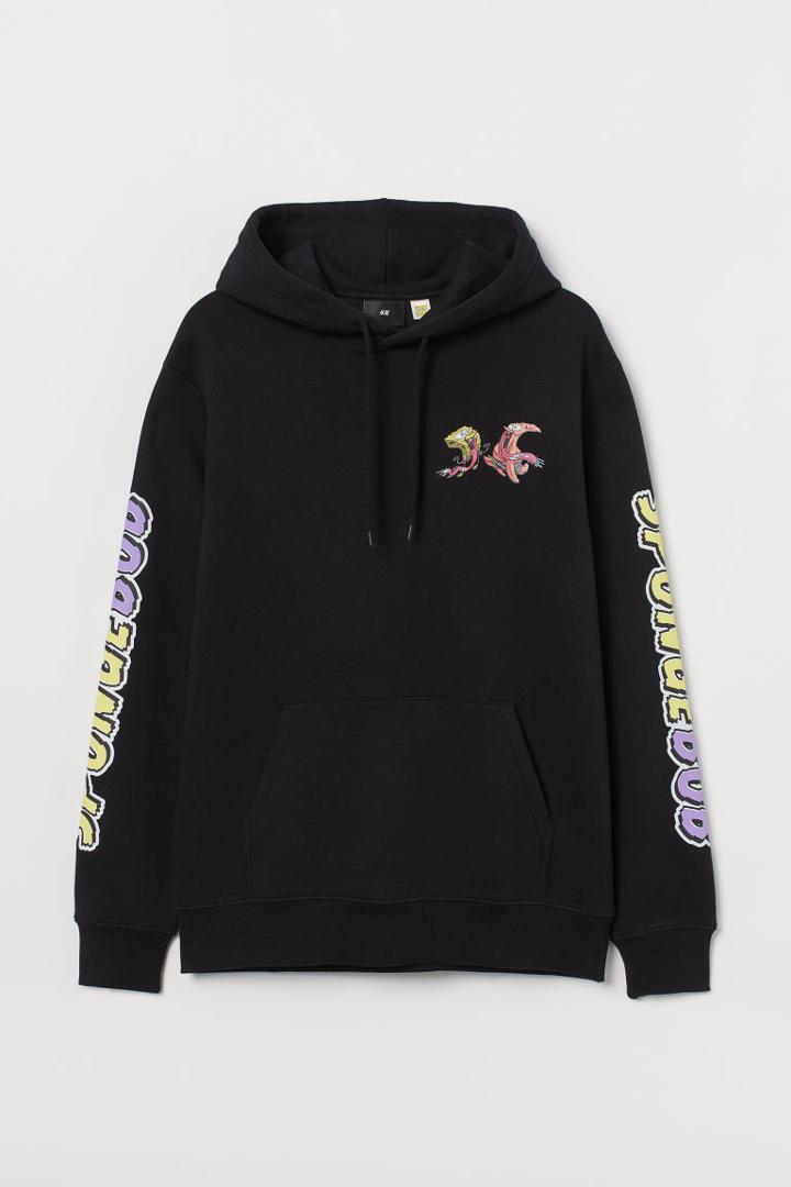 H & M - Regular Fit Hoodie - Black