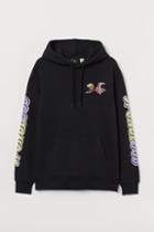 H & M - Regular Fit Hoodie - Black