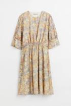 H & M - Chiffon Drawstring-waist Dress - Purple