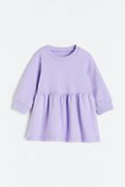 H & M - Cotton Sweatshirt Dress - Purple
