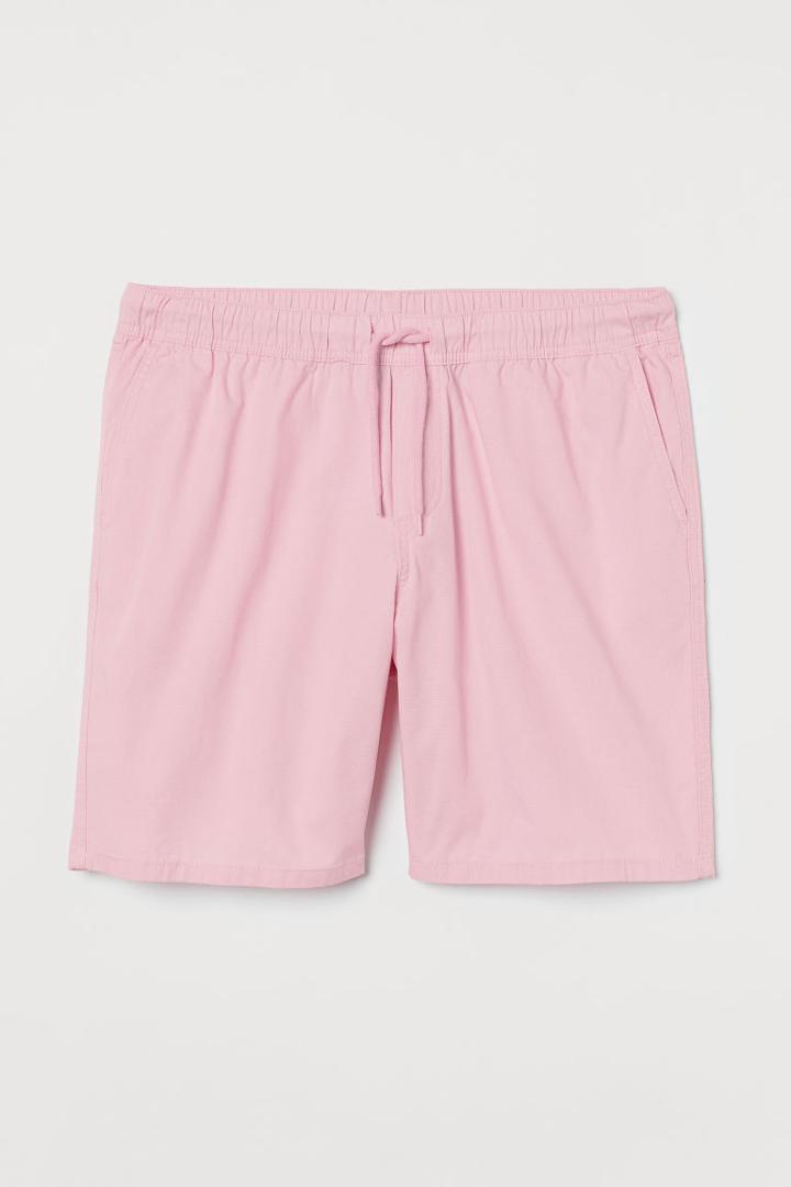 H & M - Regular Fit Cotton Shorts - Pink