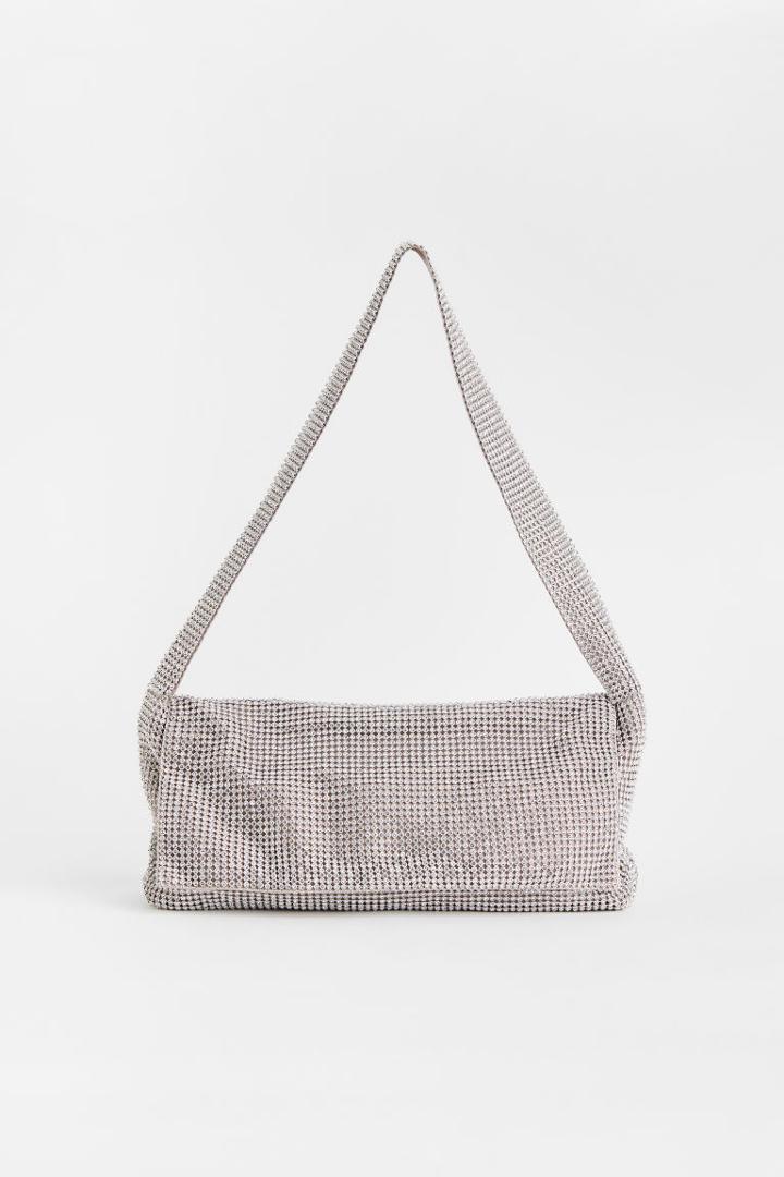 H & M - Rhinestone Shoulder Bag - Brown