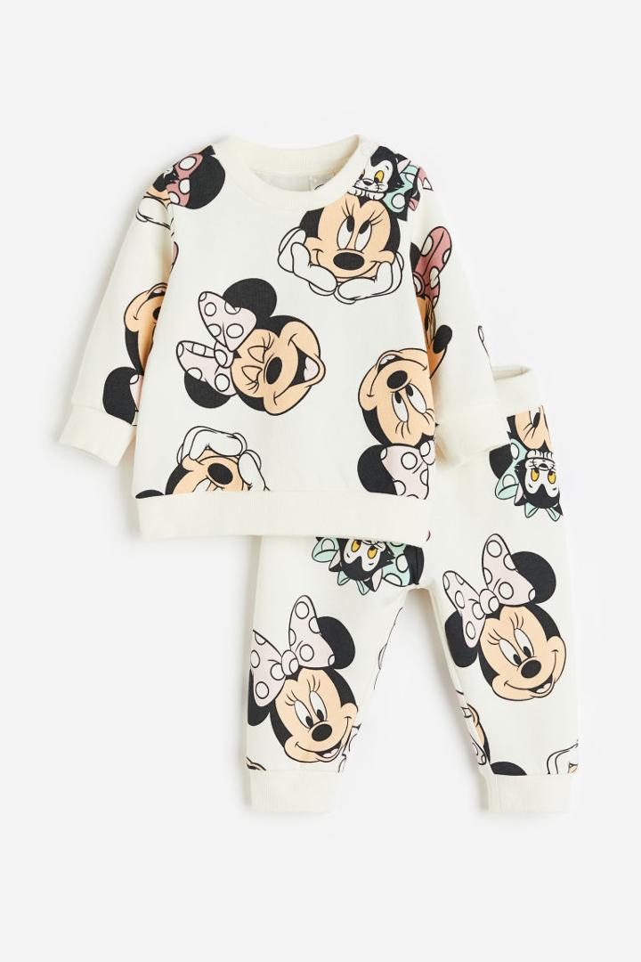 H & M - 2-piece Sweatshirt Set - White