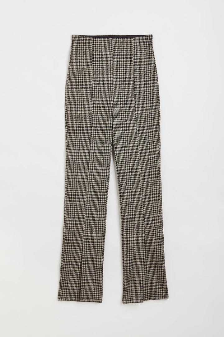 H & M - Flared Slit-hem Leggings - Beige