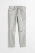 H & M - Skinny Crop Jeans - Gray