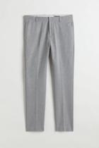 H & M - Slim Fit Jersey Suit Pants - Gray