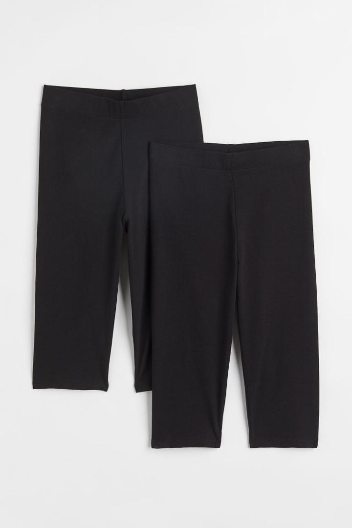 H & M - 2-pack Bike Shorts - Black