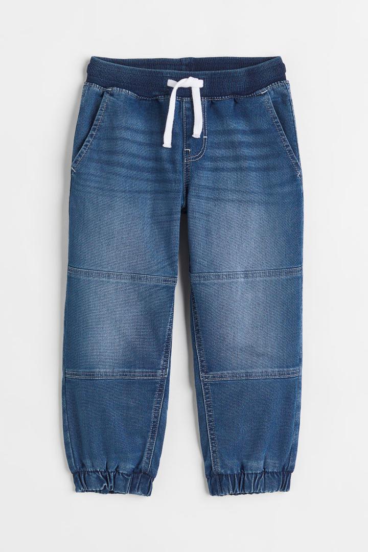H & M - Comfort Stretch Denim Joggers - Blue