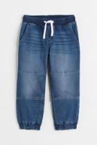 H & M - Comfort Stretch Denim Joggers - Blue