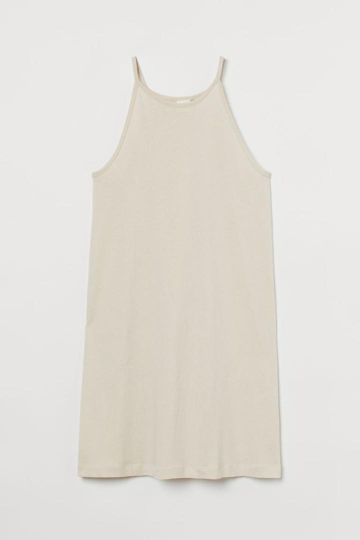 H & M - Cotton Dress - Beige