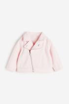 H & M - Twill Biker Jacket - Pink