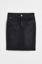 H & M - True To You Denim Skirt - Black