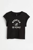 H & M - Printed Top - Black