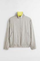 H & M - Relaxed Fit Reversible Track Jacket - Gray