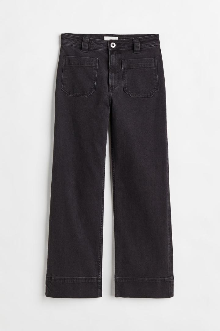 H & M - Slim High Jeans - Black
