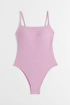 H & M - Padded-cup Swimsuit - Pink