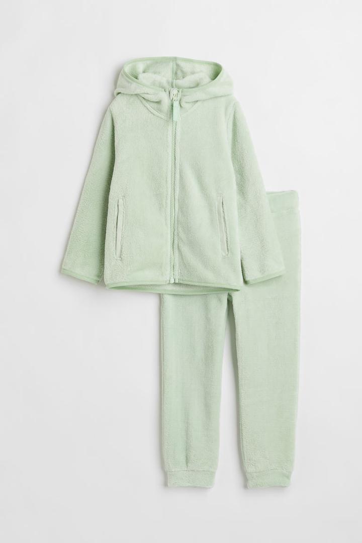 H & M - 2-piece Pile Set - Green