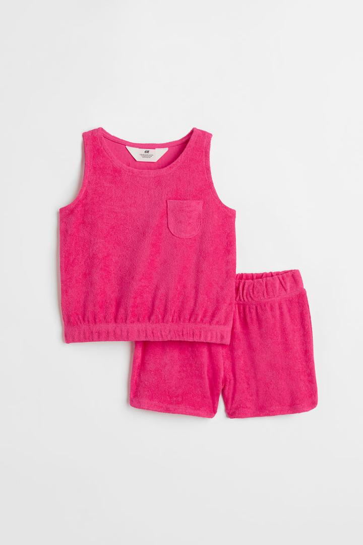 H & M - 2-piece Terry Set - Pink