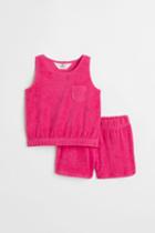 H & M - 2-piece Terry Set - Pink