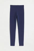 H & M - Cotton Jersey Leggings - Blue