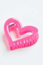 H & M - Heart-shaped Hair Claw - Pink