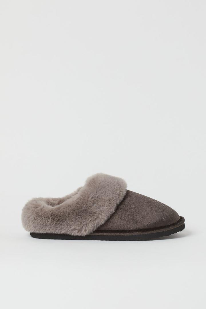 H & M - Warm-lined Slippers - Gray