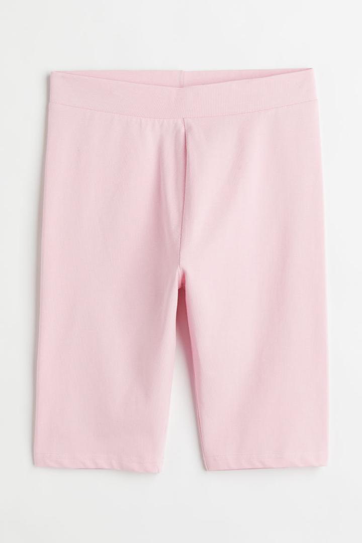 H & M - Cotton Jersey Cycling Shorts - Pink