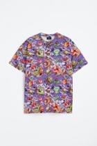 H & M - Relaxed Fit Printed T-shirt - Purple
