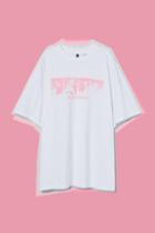 H & M - Oversized Printed T-shirt - White