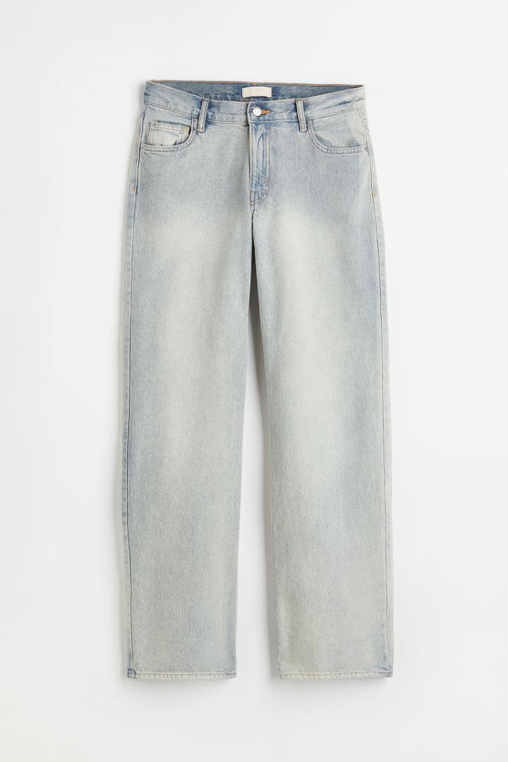H & M - Wide Low Jeans - Blue