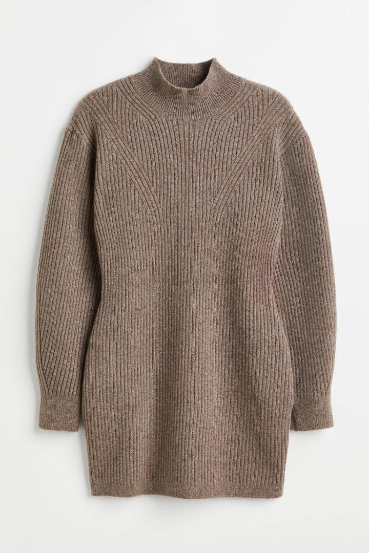 H & M - H & M+ Mock-turtleneck Dress - Gray