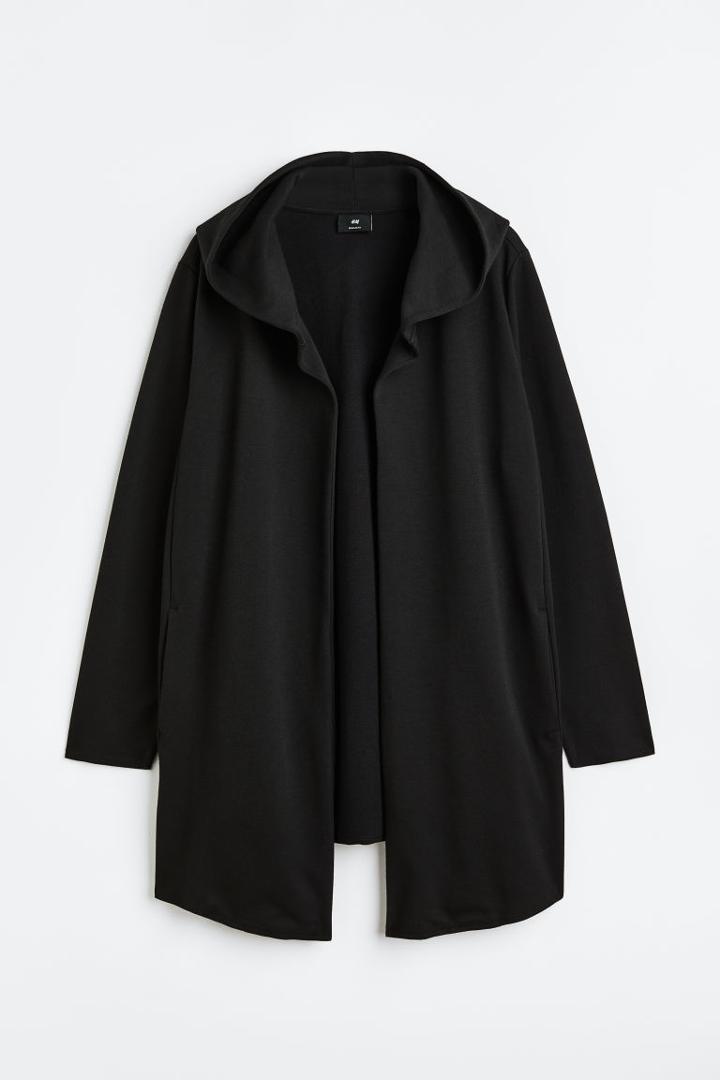 H & M - Regular Fit Hooded Cardigan - Black